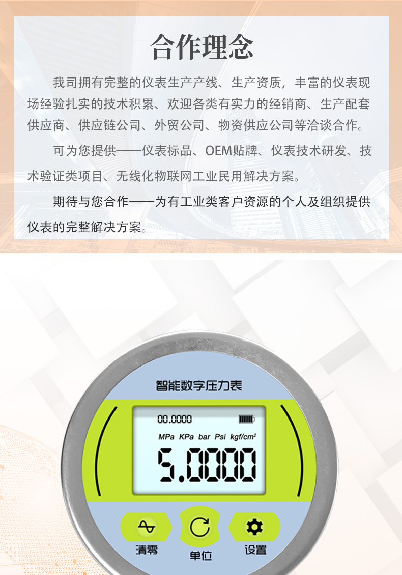 Compact digital pressure gauge