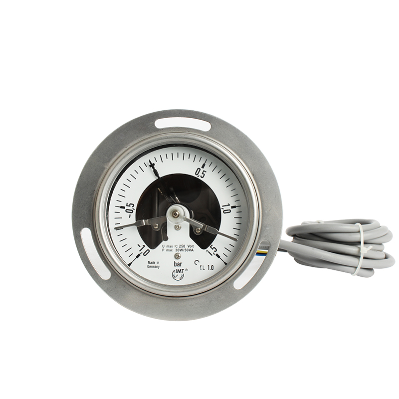 Electrical contact pressure gauge